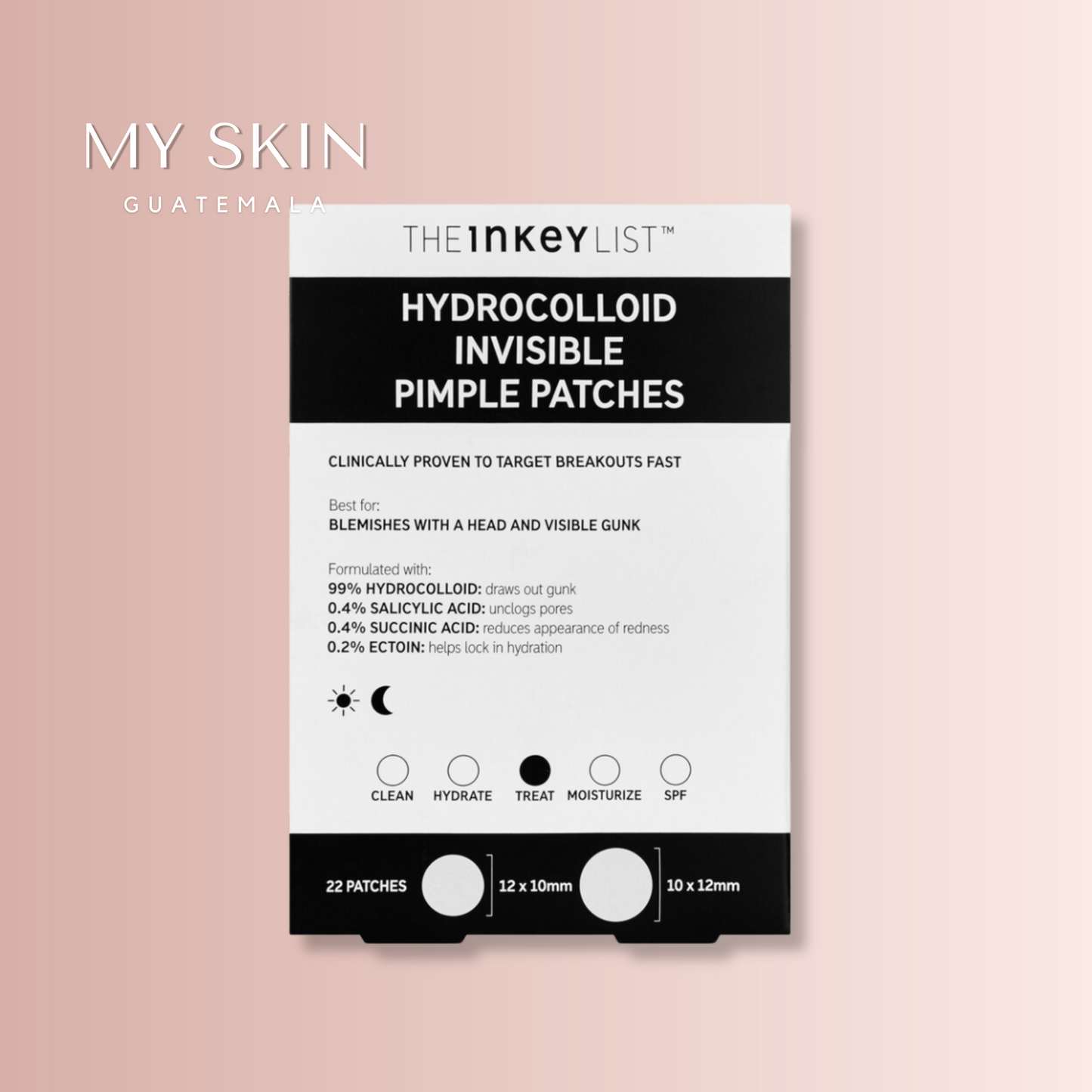 The Inkey List - Hydrocolloid Invisible Pimple Patches (Parches invisibles para granitos)