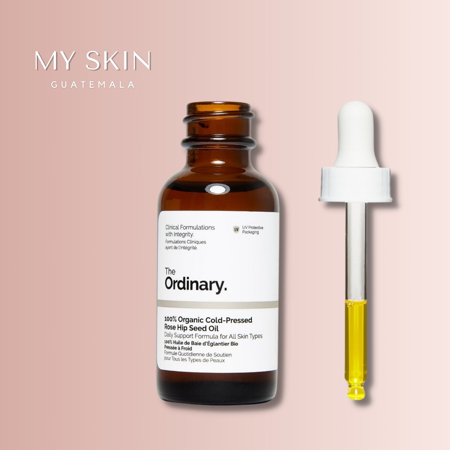 100% Organic Cold-Pressed Rose Hip Seed Oil